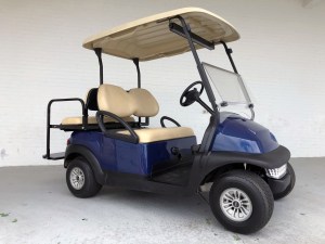 Classic Blue Club Car Precedent Golf Cart Custom Body 01